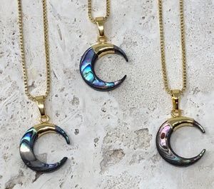 **NEW ITEM*14K gold Boho Abalone shell necklace